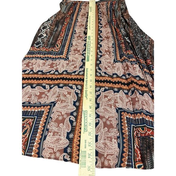 Floerns Women's Size XL Boho Elastic Waist Scarf Print Pleated Midi Skirt - Picture 5 of 9
